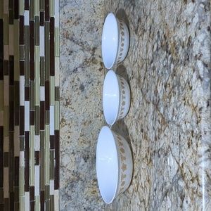 Vintage Corelle Butterfly Gold Set Of 3 Bowls.